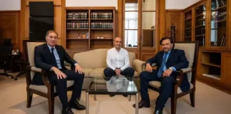 Sáenz se reunió con Santilli y “Lule” Menem