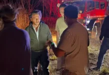Sáenz supervisó el operativo de emergencia por incendios entre Campo Quijano y Rosario de Lerma