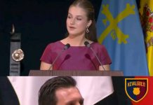 Palabras de la Princesa Leonor para el Rey argentino